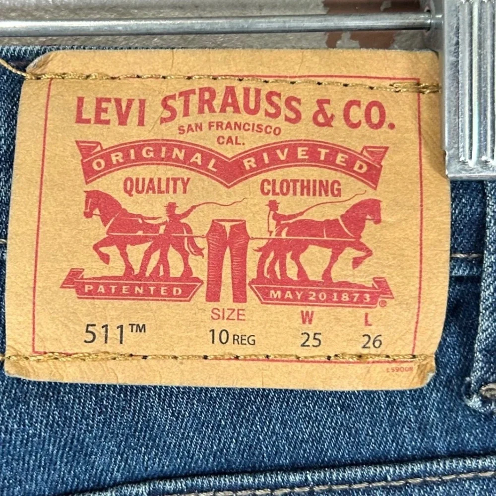 Levis 511 Slim Fit Kids Jeans Medium Wash Blue Size 10 Reg W25 L26